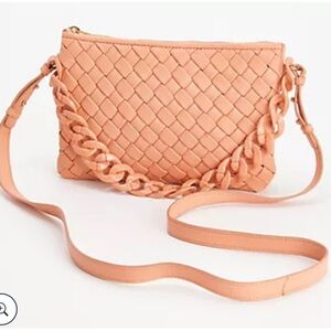 Vince Camuto Leather Crossbody with Chain - Adyna, Melon, NWT